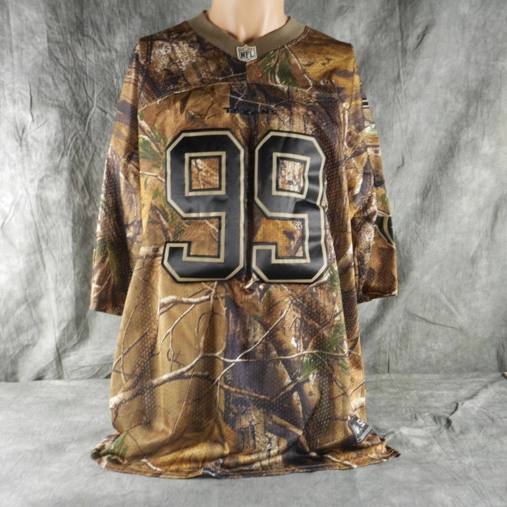 NWOT NFL ONFIELD Brown Camo #99 JJ WATT Short Sleeve Football Jersey Size 52 ANB